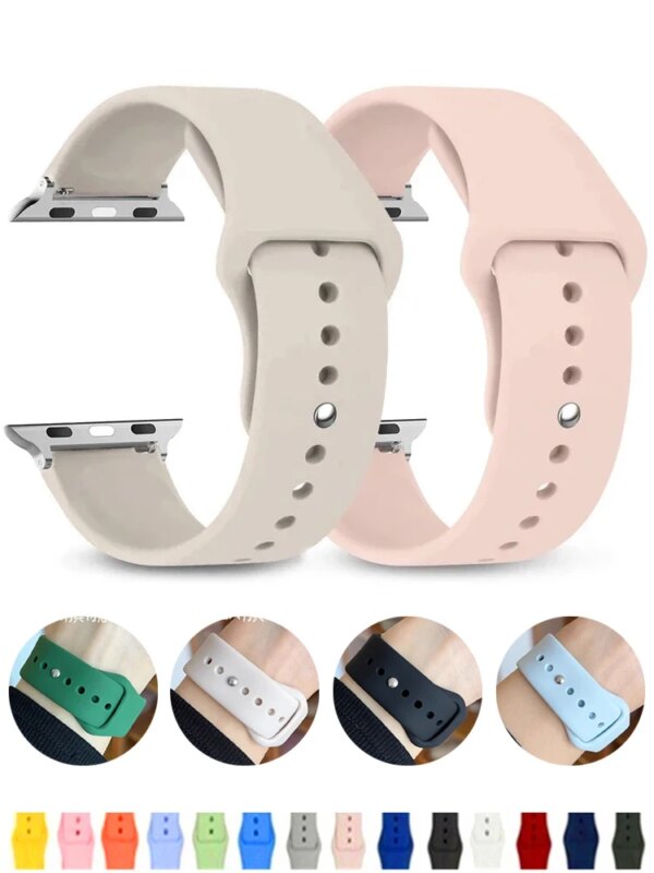 Strap For Apple Watch Band 45mm 44mm 49mm 41mm 40mm 38mm 42mm 44 mm Sport correa bracelet iWatch Series 8 7 9 SE 4 5 Ultra 2 6