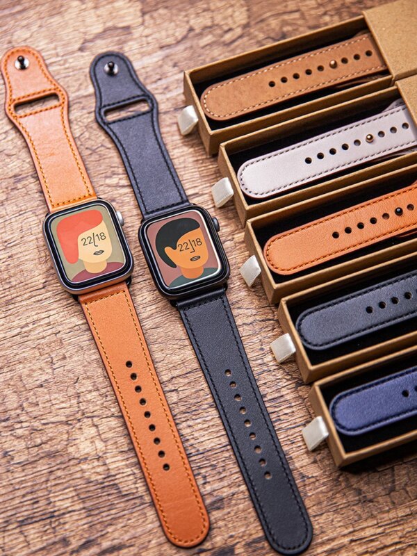 Strap for Apple Watch Band, Leather Bracelet, iWatch Series Ultra SE 9 8 7 6 5 4 3 2 1, 45mm, 44mm, 49mm, 41mm, 40mm, 42mm, 38mm