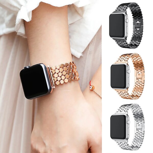 Strap for Apple Watch Ultra Band 44mm 45mm Ultra2 49mm 42mm 41mm 40mm Woman Man Bracelet iWatch Series 9 se 8 7 6 5 4 3