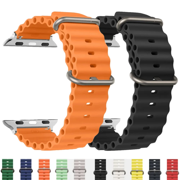 Strap for Apple Watch Ultra Band 49mm 45mm 44mm 41mm 38mm 40mm 44 45 Mm 1:1 Original Ocean Belt IWatch Series 9 8 7 Se Bands