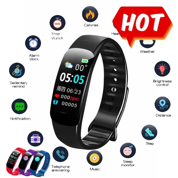 Style Smart Watch Men And Women Sports Bracelet Heart Rate Blood Pressure Monitor Sleep Alarm Clock Bluetooth Kid Smartwatches