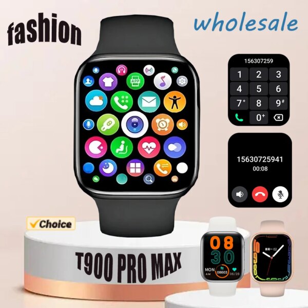 Style Updates Smart Watches 9 Men And Women Bluetooth Call Rotary Key Fitness Exercise Tracker T900 Pro Max Smartwatch Wholesale