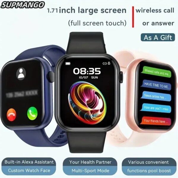 T9S Smart Watch 9 Series Wireless Charging Bluetooth Call Sport Sleep Heart Rate Woman Men Smartwatch For Phone I9 PRO MAX