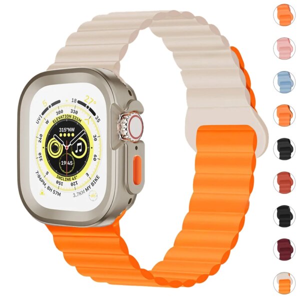 TPU Case+Strap For Apple Watch Band Ultra 2 49mm Silicone Sport Band For iWatch Series 9 8 7 6 SE 5 4 45mm 44mm 40 41mm Bracelet