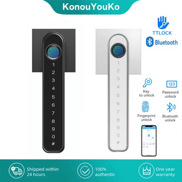 TTLock Bluetooth Fingerprint Locks WiFi Biometric Handle Smart Door Lock Smart Home Password Keyless Security Protection Gateway