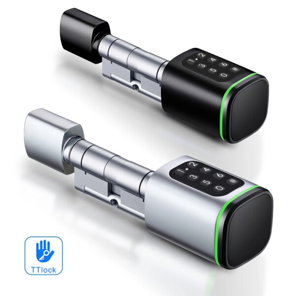 TTlock APP Cerradura inteligente adjustable digital lock cylinder key password card  smart cylinder lock