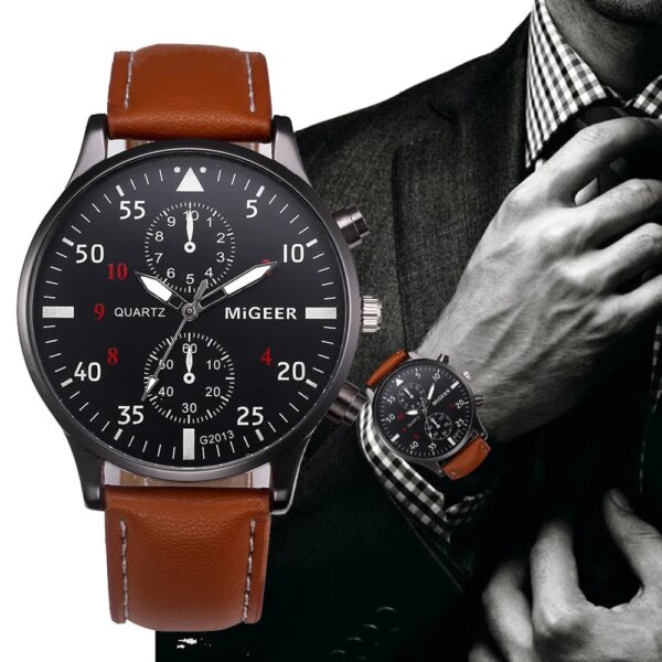 Top Brand Luxury Men's Watch Fashion Watch For Men Watch Sport Watches Leather Casual Wristwatch Reloj Hombre erkek kol saati