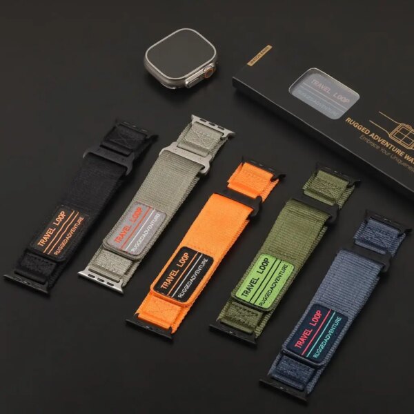 Trail loop Strap for Apple Watch Ultra Band 49mm 44mm 45mm 42mm 45 44 mm correa Nylon bracelet iWatch series 9 7 6 5 8 se Bands