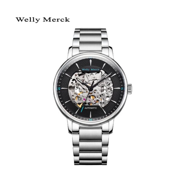 Welly Merck Automatic Mechanical Watches Man Business Casual Water Resistant 316L Stainless Steel Premium Sapphire Watch