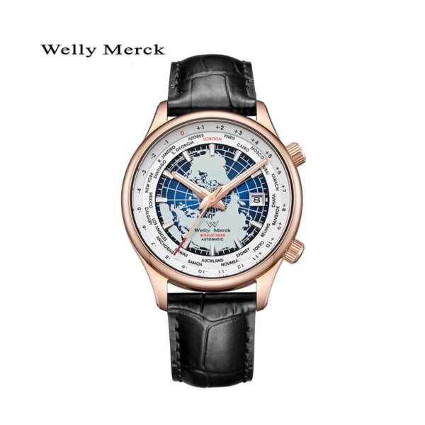 Welly Merck Automatic Mechanical Watches Man Dive Watch Stainless Steel 100M Water Resistant Sapphire Glass Business Watch 8215