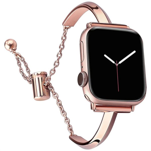 Woman Strap For Apple Watch Band 44mm 41mm 45mm 40mm 42mm 49mm Stainless Steel Fashion Metal Bracelet iWatch Series 9 8 7 SE 6 5