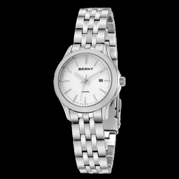 Women Automatic Mechanical Watch BERNY NH05 Calendar Ladies Simple Dial Sapphire Glass Wristwatches Waterproof жаночыя гадзіны