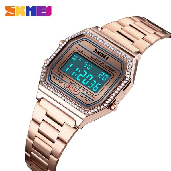 Women Watch Digital Alarm Ladies Watches 30M Waterproof Week Chrono Digital Wristwatch Female Clock Relogio Feminino SKMEI 2019