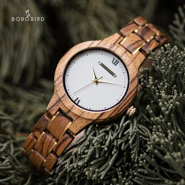 Women Wristwatch BOBO BIRD Handmade Wooden Watch Timepiece Clock relogio feminino Anniversary Wife Gift with Wood Box