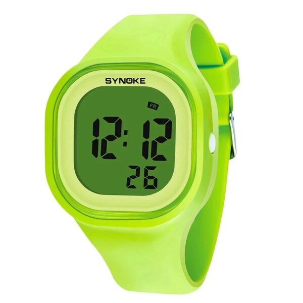 Women's Digital Watch Jelly Silicone Material SYNOKE Brand Waterproof Watch Sports Multifunction Alarms Watches Ladies