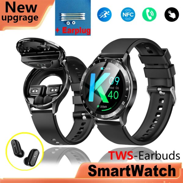 X10 Headset NFC Smart Watch TWS 2 in 1 Wireless Bluetooth Earphone Blood Pressure Heart Rate TestingSport Fitness Smartwatch