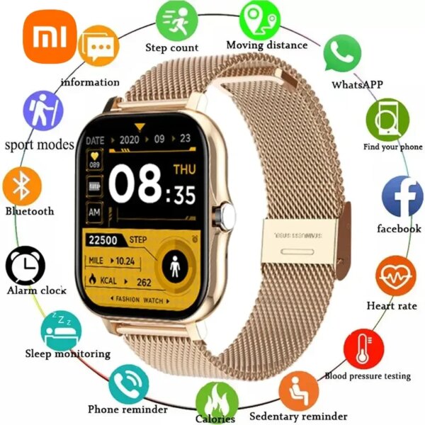 XIAOMI Smart Watch For Men Women Gift 1.69' Full Touch Screen Sports Fitness Watches Bluetooth Calls Digital Smartwatch Watch