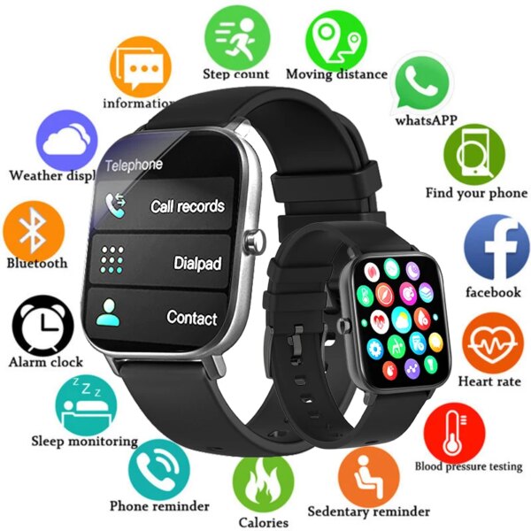 Y13 Smart Watch Bracelet Pedometer Heart Rate Monitoring Bluetooth Call 1.69 inch Touch Screen Smart Watch For Women Men Watch