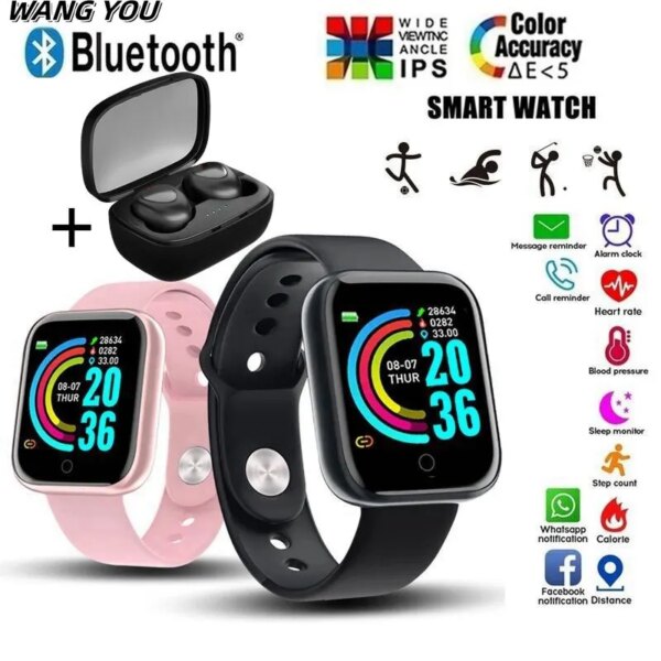 Y68 Smart Bracelet Men Women Heart Rate Wireless Bluetooth Headsets Smart Bracelet Blood Pressure Exercise Bluetooth Watch