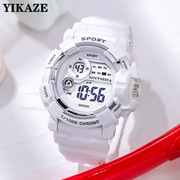 YIKAZE Digital Kids Watch Waterproof Child Sports Watches Multifunction Clock LED Electronic Wristwatch for Kids Boys Girls Gift